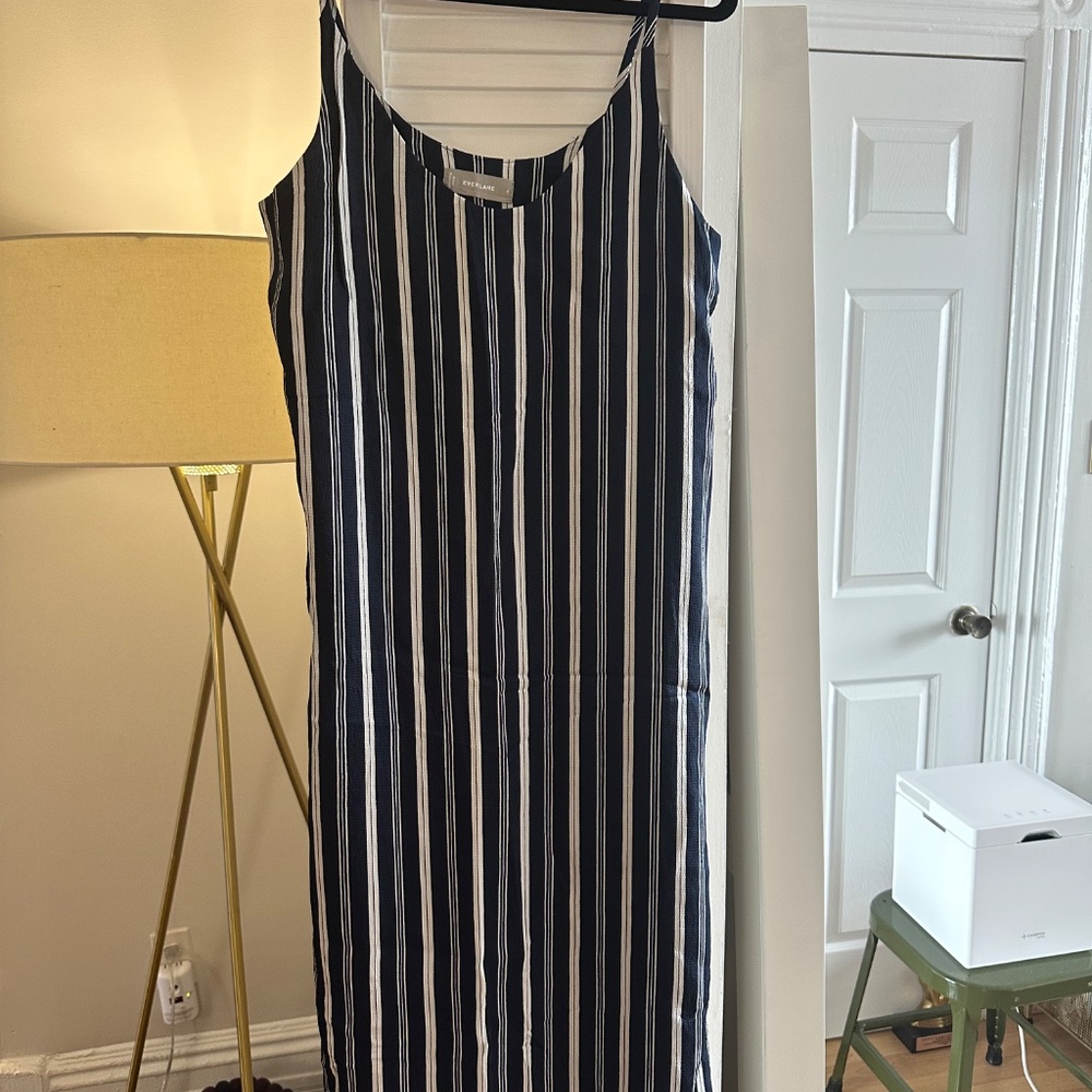 Everlane hammered satin slip dress, size 4